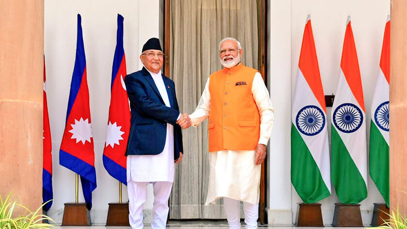 Oli-Modi Meet Takes Spotlight at BIMSTEC 2025 Bangkok 2 oli meets modi-tramesh