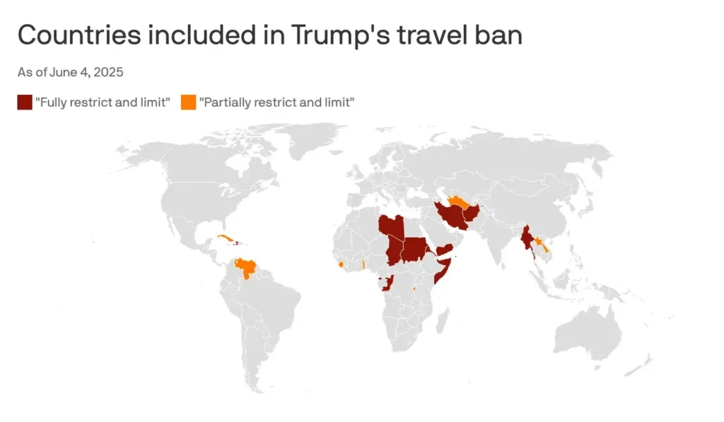 Trump Imposes Travel Ban on 19 Countries, Takes Effect Monday 2 Trump's 2025 Travel Ban Echoes 'Muslim Ban,' Adds Afghanistan and Haiti-tramesh